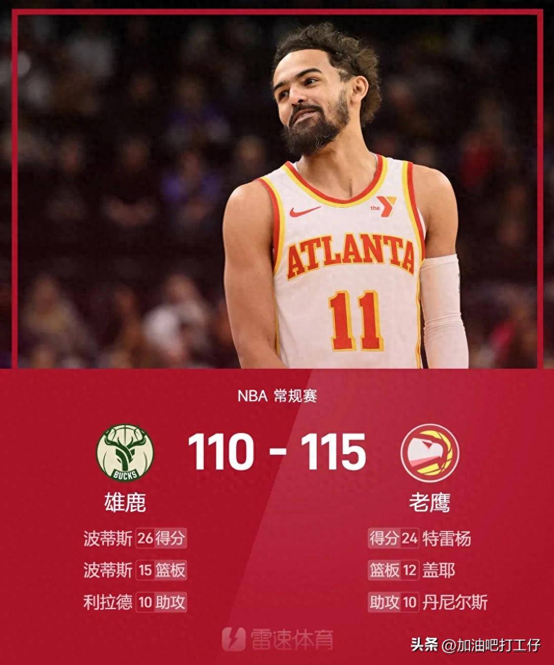 包含雄鹿击败奇才，稳坐东部榜首的词条
